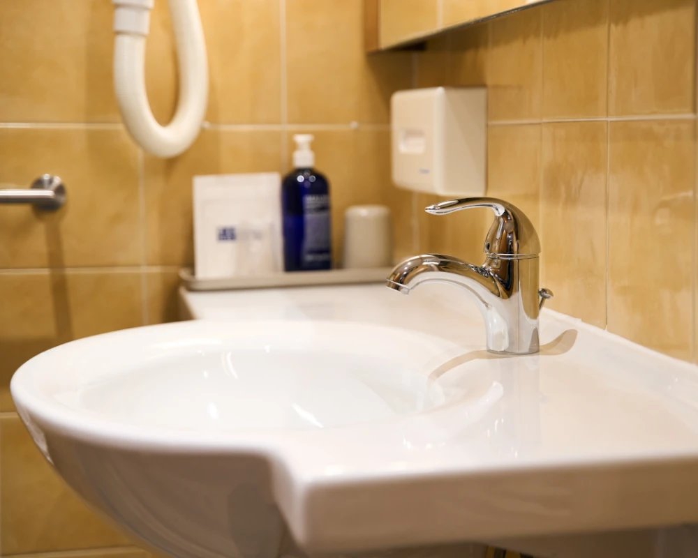 dettaglio bagno camera standard First Hotel